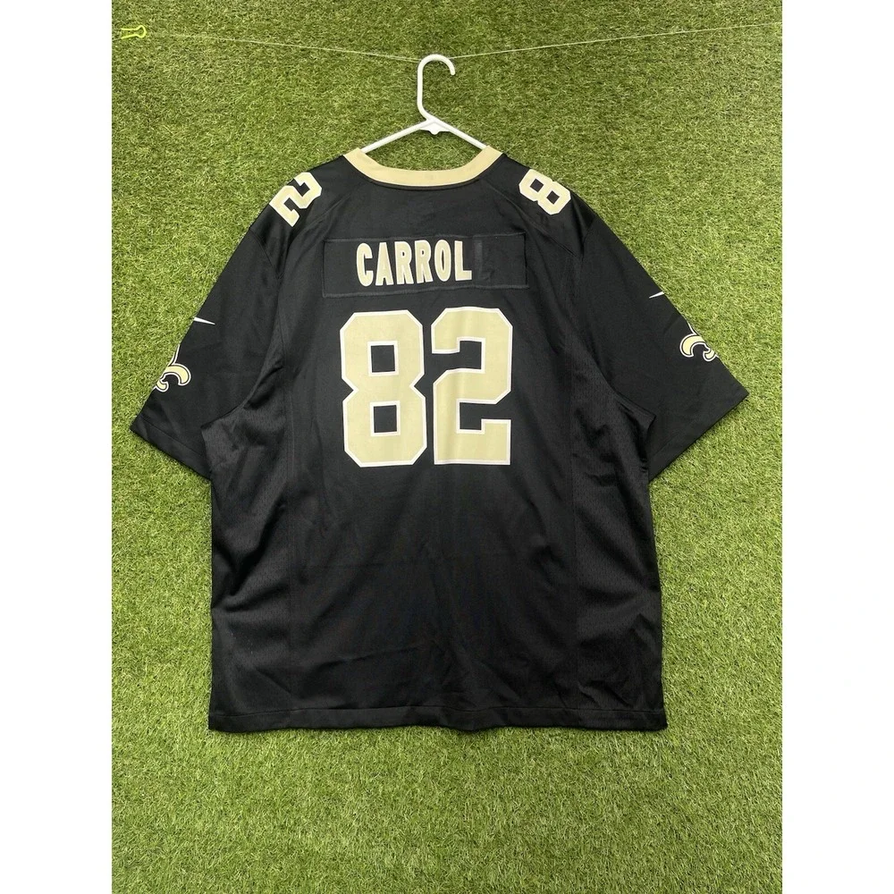 New Orleans Saints Wesley Carroll Nike Jersey Mens XXL 2XL Black #82 Football